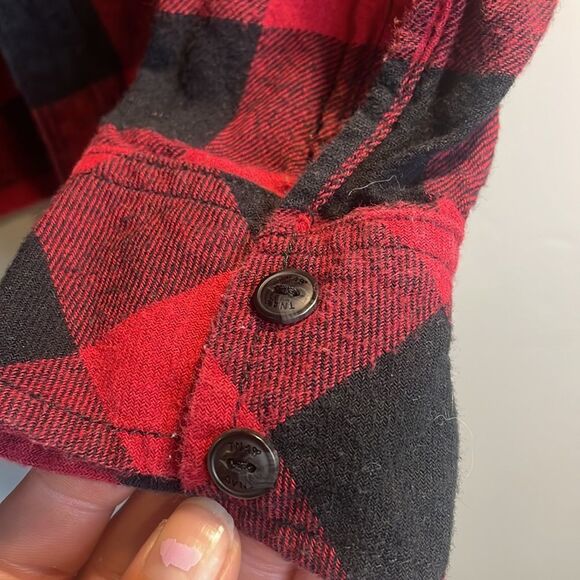 Buffalo Plaid Button Down Shirt-Girls - Picture 7 of 10